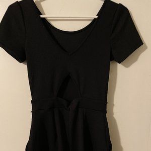 Black Romper with shorts -Small